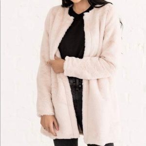 Rachel Parcell faux fur pink jacket